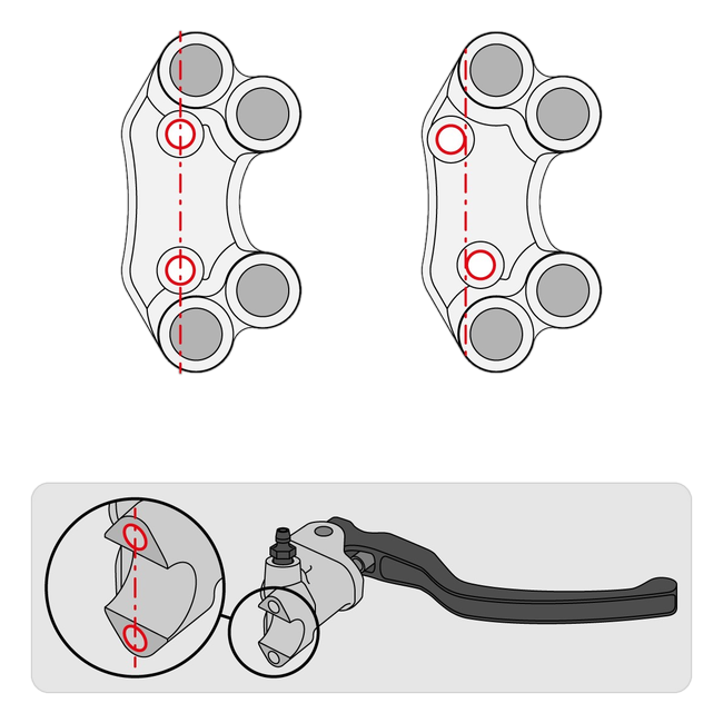 Lenkerschalter Superbike rechts JetPrime Kawasaki Ninja ZX-10RR (21-25) JP SPDB 054 – für MoTeC-Dashboard, versetztes Lochbild
