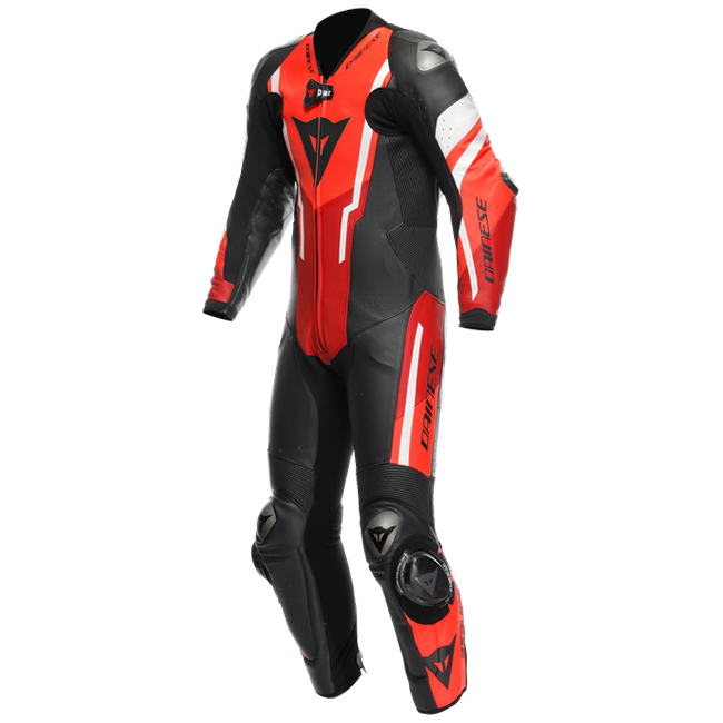 Dainese Misano 3 D-AIR® Kombinezon Kožno odijelo – Perforirani zračni jastučić trkaći kombinezon | Muški | Crvena 