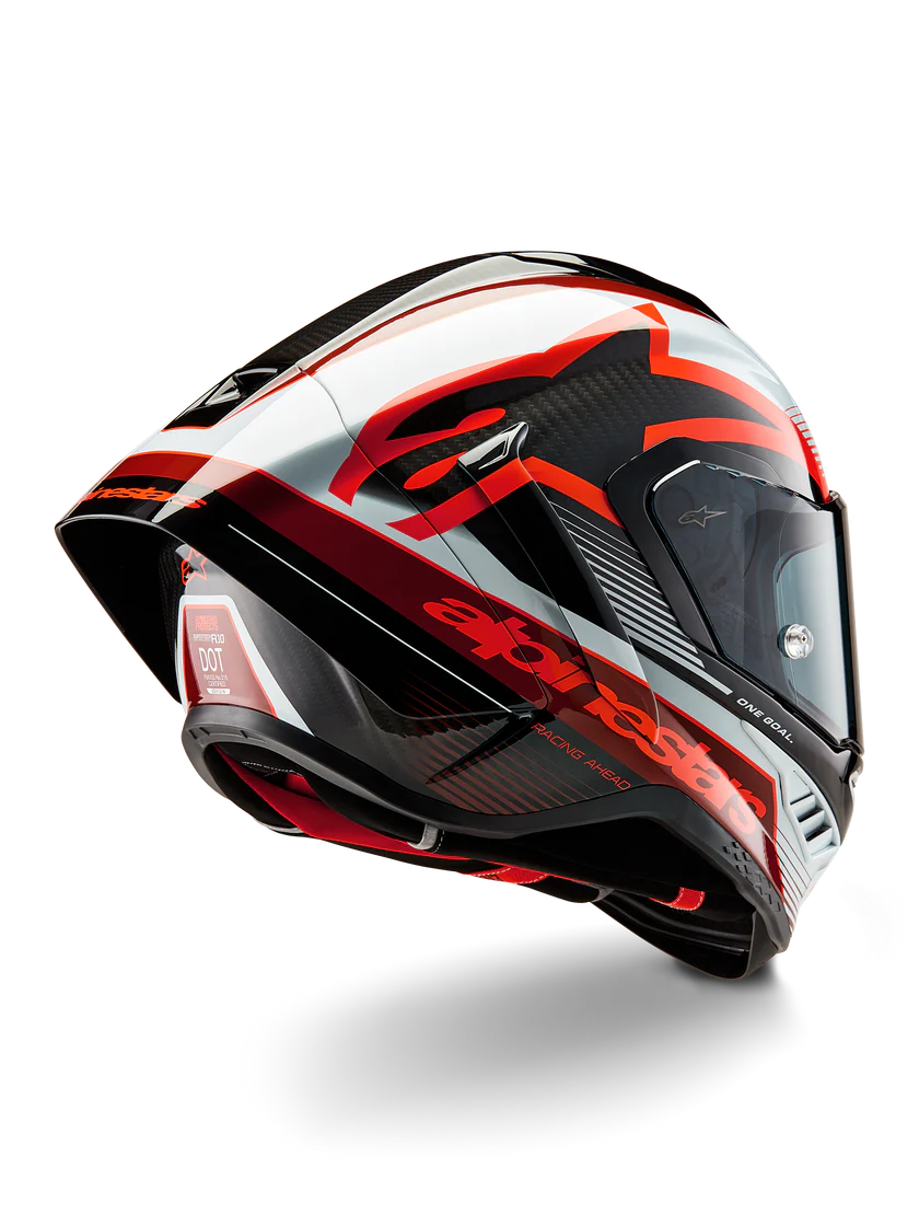 Alpinestars Supertech R10 Team kaciga Carbon Crvena Bijela Sjaj 8200224-1352 
