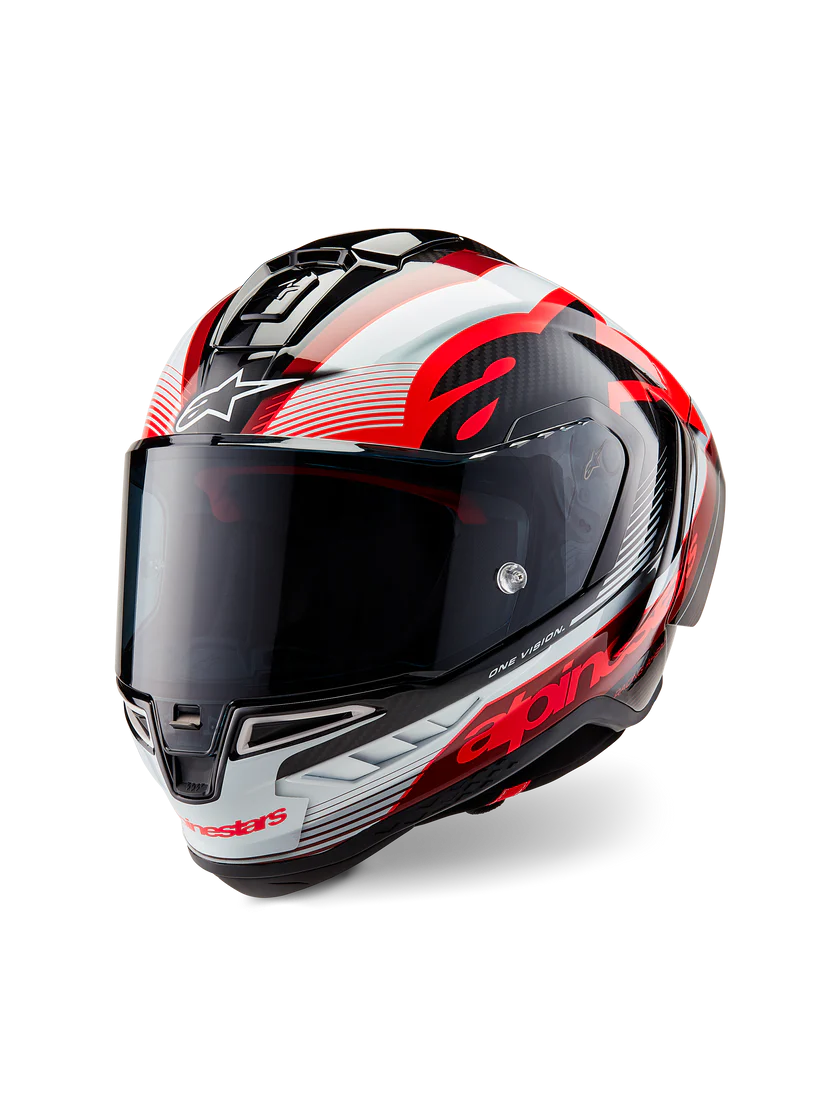 Alpinestars Supertech R10 Team kaciga Carbon Crvena Bijela Sjaj 8200224-1352 