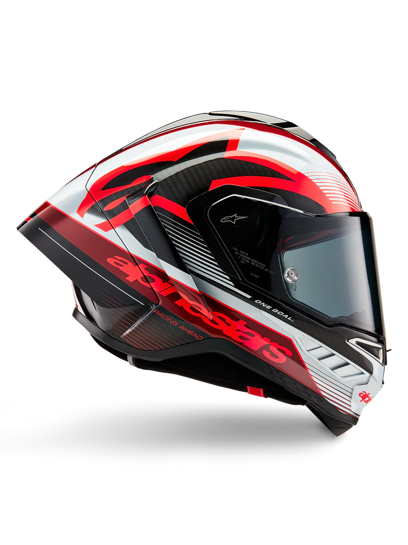 Alpinestars Supertech R10 Team kaciga Carbon Crvena Bijela Sjaj 8200224-1352 