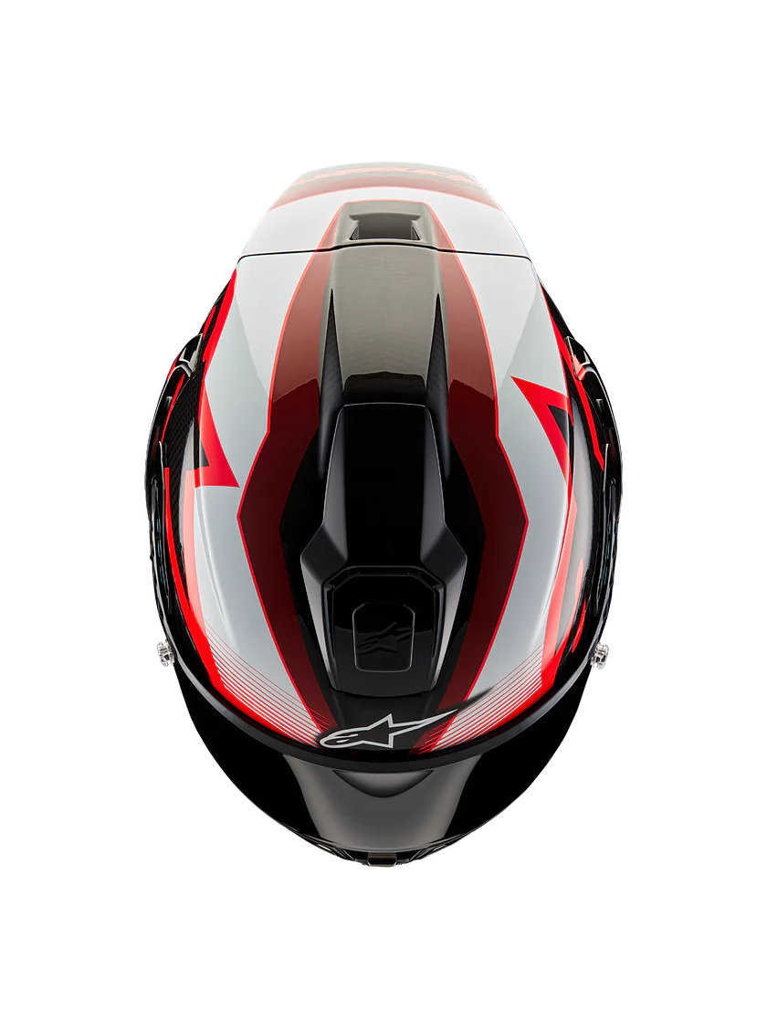 Alpinestars Supertech R10 Team kaciga Carbon Crvena Bijela Sjaj 8200224-1352 