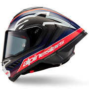 Alpinestars Supertech R10 Team kaciga Carbon Carb Crvena Fluo Tamnoplava Mat 8200224-1383 