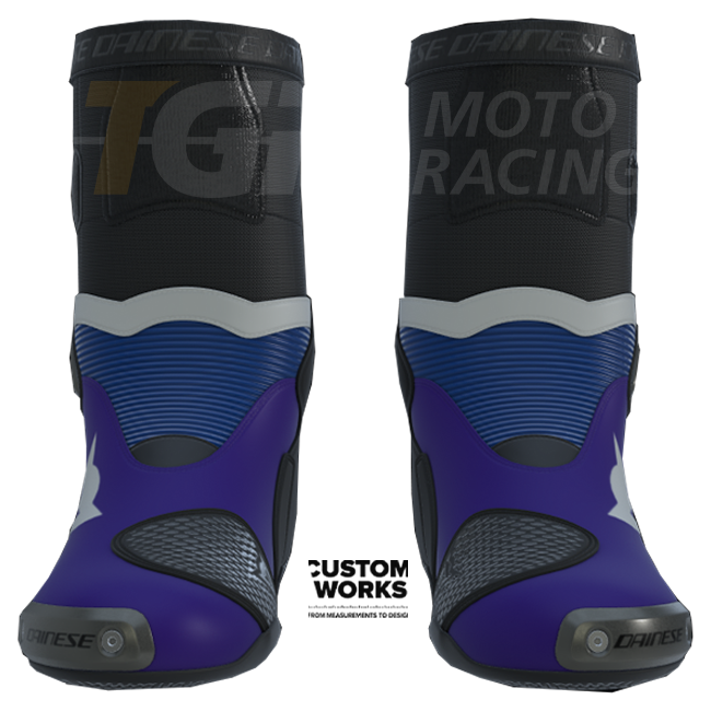 Dainese Axial 2 Air utrkivačke i cestovne motociklističke čizme Prima Pramac Yamaha MotoGP Replica | Muškarci | Ljubičasta / Yamaha plava / Bijela | Custom Works 