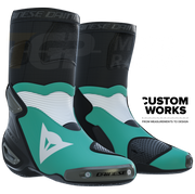 Dainese Axial 2 Racing i cestovne motociklističke čizme | Muške | Sardinia Sea plava / bijela | Custom Works 