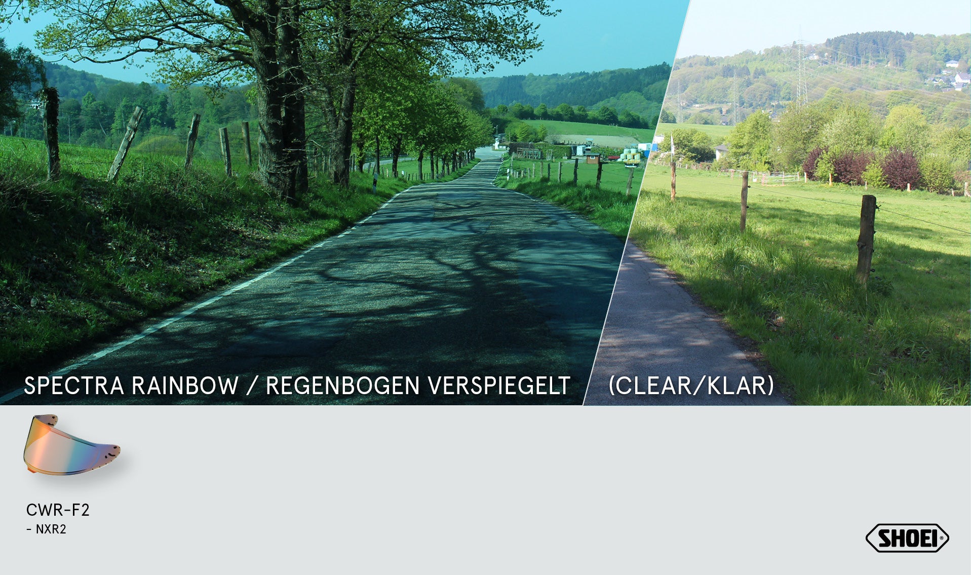 Shoei Vizir X-SPR PRO (CWR-F2PN) Rainbow Ogledalo 