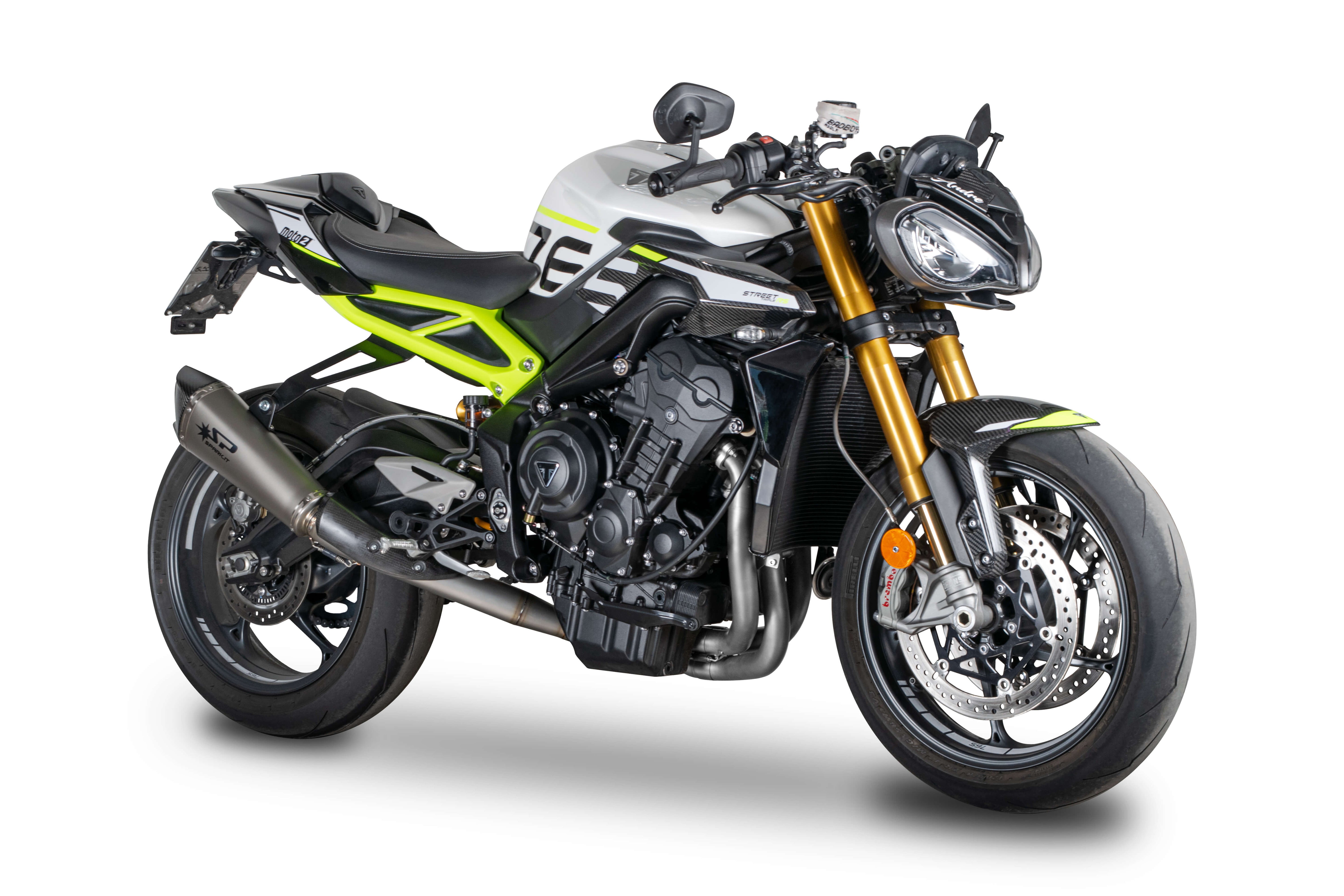 Spark Exhaust Verbindungsrohr Satz Konix Evo WSSP600 Replica Triumph Street Triple 765 R/RS (20-26) GTR0509T