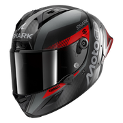 Shark Aeron GP FIM 2 MotoGP anthrazit rot DAR HE4180 — Dreiviertelansicht von vorn