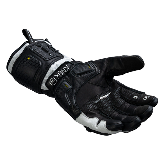 Knox Handroid MK5 racing kožne rukavice | Muške | Crno/Bijelo | 11769404101 