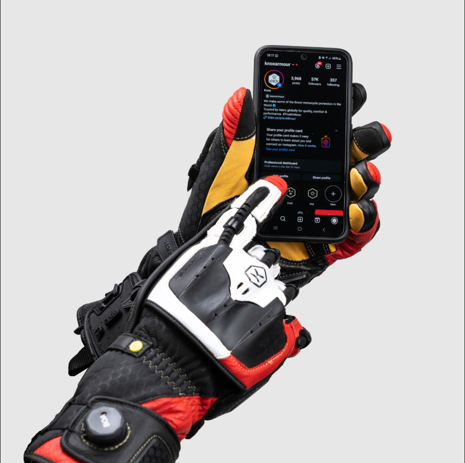 Knox Handroid MK5 racing kožne rukavice | Muške | Crvena | 11769404105 