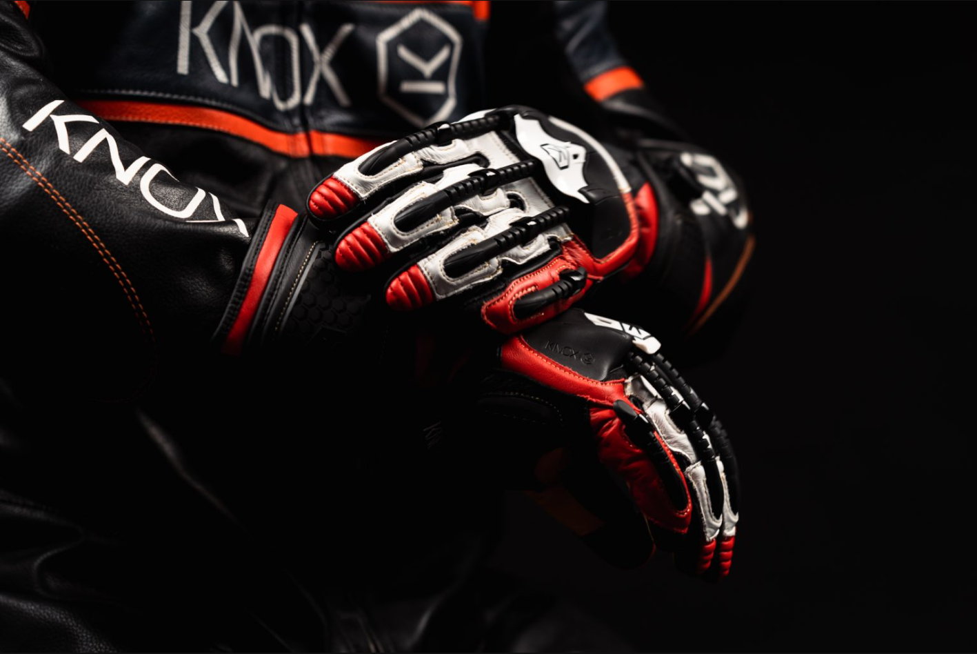 Knox Handroid MK5 racing kožne rukavice | Muške | Crvena | 11769404105 