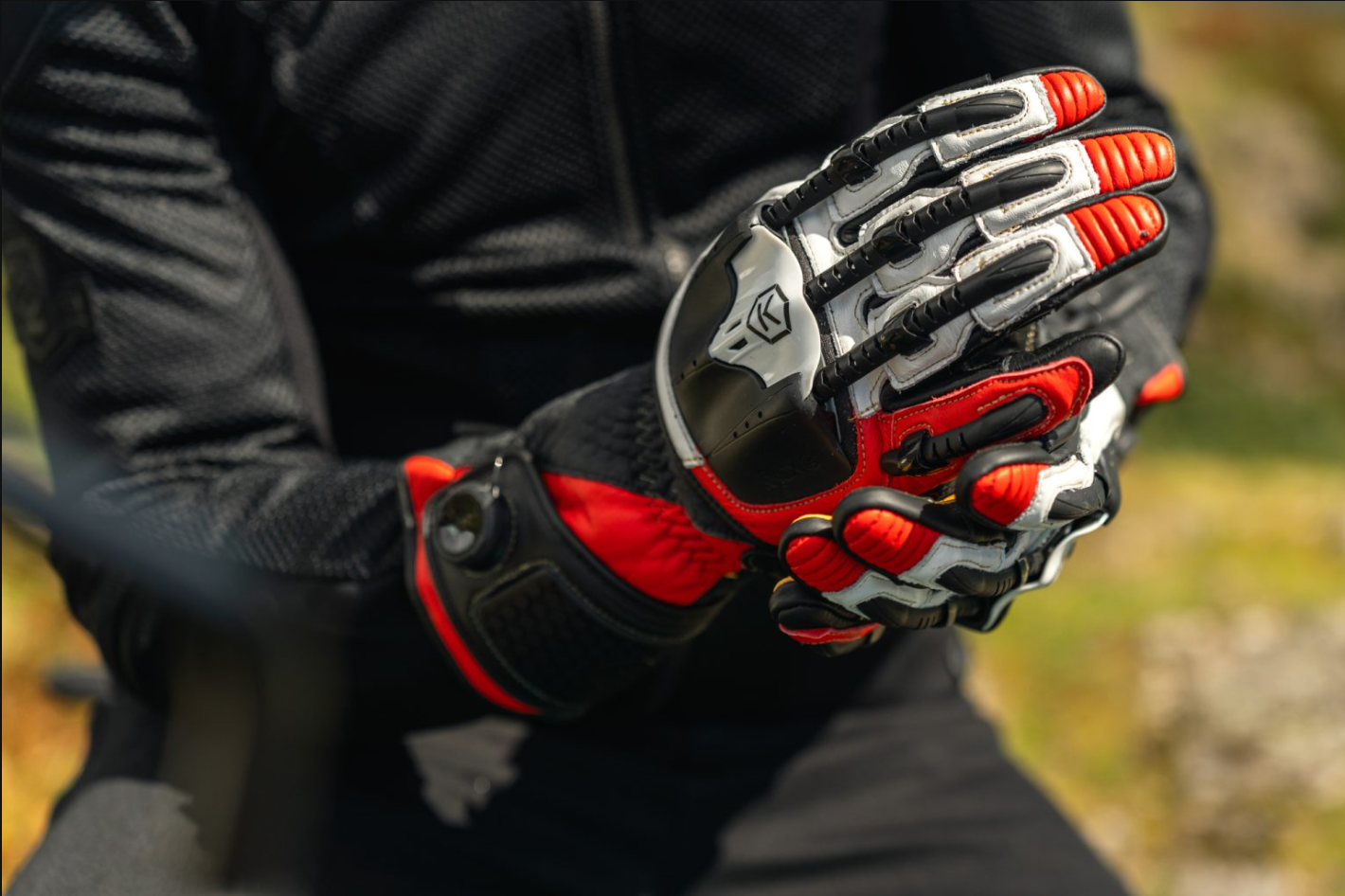 Knox Handroid MK5 racing kožne rukavice | Muške | Crvena | 11769404105 