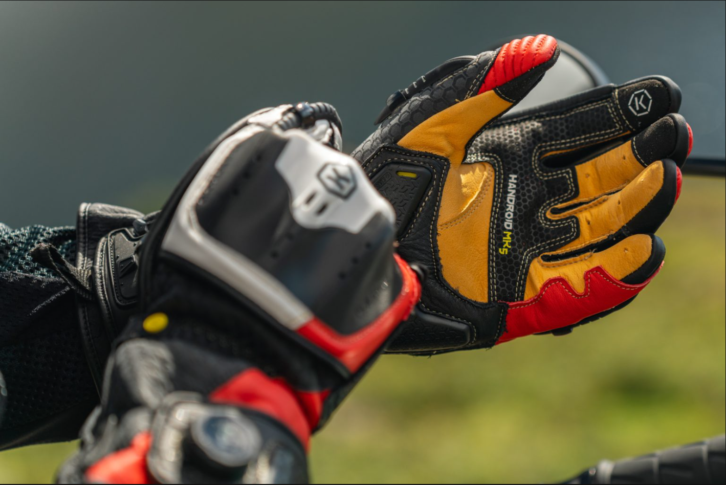 Knox Handroid MK5 racing kožne rukavice | Muške | Crvena | 11769404105 