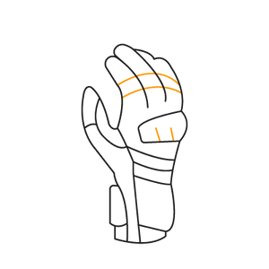 1x CARBO FIT par rukavica