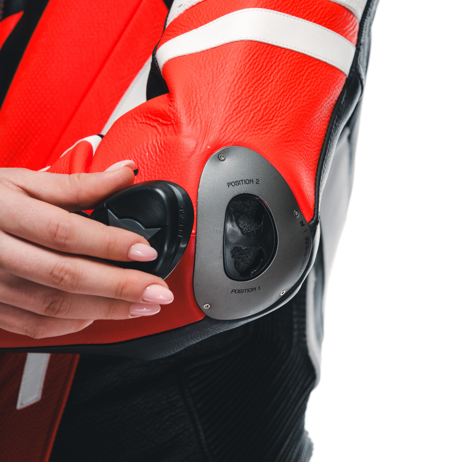 Dainese Misano 3 Lady D-AIR® Kombinezon Kožno odijelo – Perforirani zračni jastučić trkaći odijelo | Žene | Crvena 