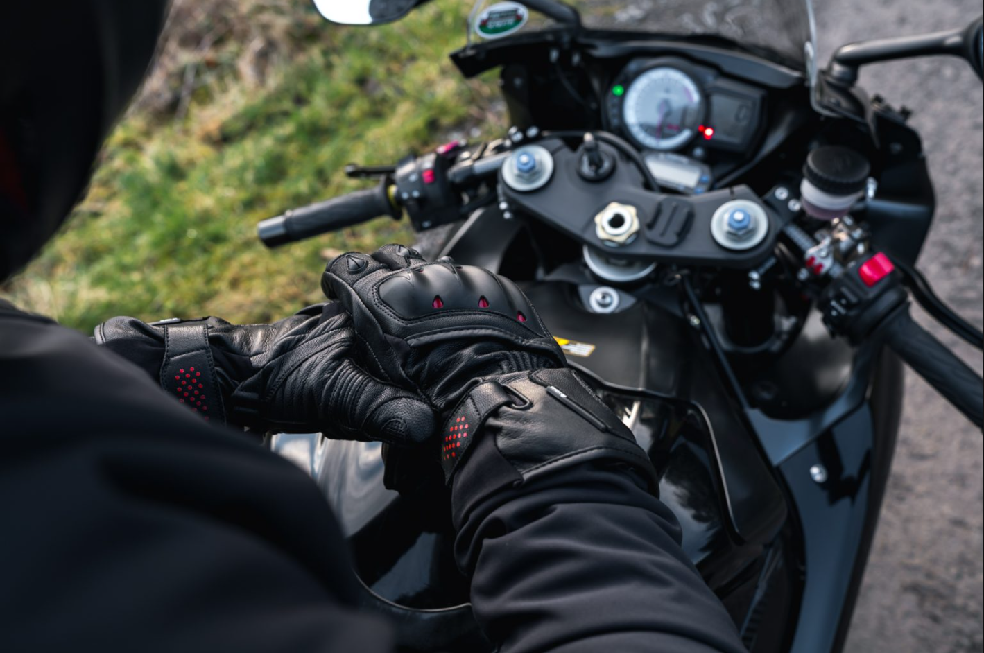 Knox Oulton MK2 Sport kožne rukavice | Muškarci | Crno/Crveno | 1011352110030 