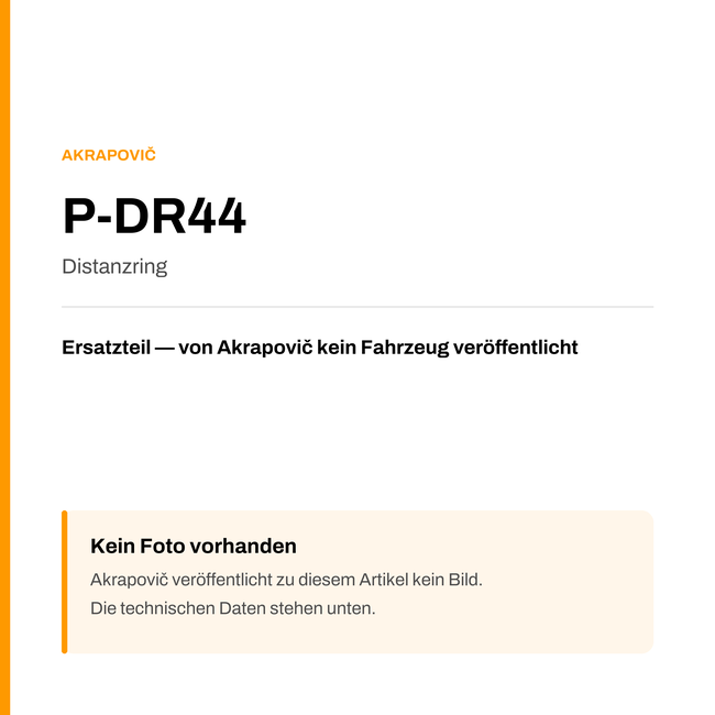 Akrapovic Distanzring P-DR44 — Platzhalter, kein Herstellerfoto verfügbar