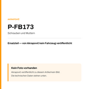 Akrapovic Schrauben und Muttern P-FB173 — Platzhalter, kein Herstellerfoto verfügbar