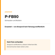 Akrapovic Schrauben und Muttern P-FB90 — Platzhalter, kein Herstellerfoto verfügbar