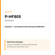 Akrapovic Montagesatz P-HF805 — Platzhalter, kein Herstellerfoto verfügbar