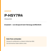 Akrapovic Hitzeschild P-HSY7R4 — Platzhalter, kein Herstellerfoto verfügbar
