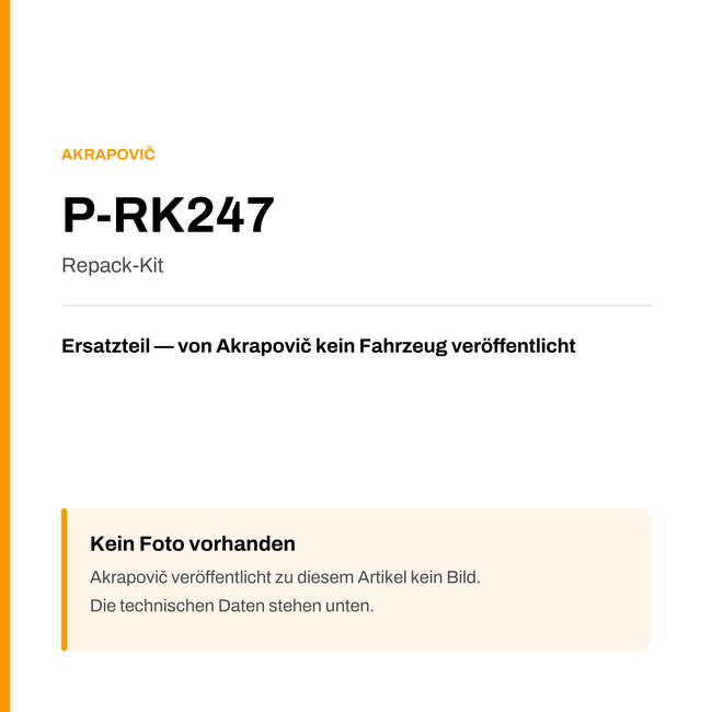 Akrapovic Repack-Kit P-RK247 — Platzhalter, kein Herstellerfoto verfügbar