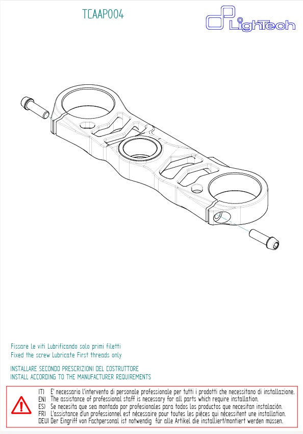 Gornja vilica LighTech Aprilia RSV4 1100 Factory (21-26) TCAAP004NER 