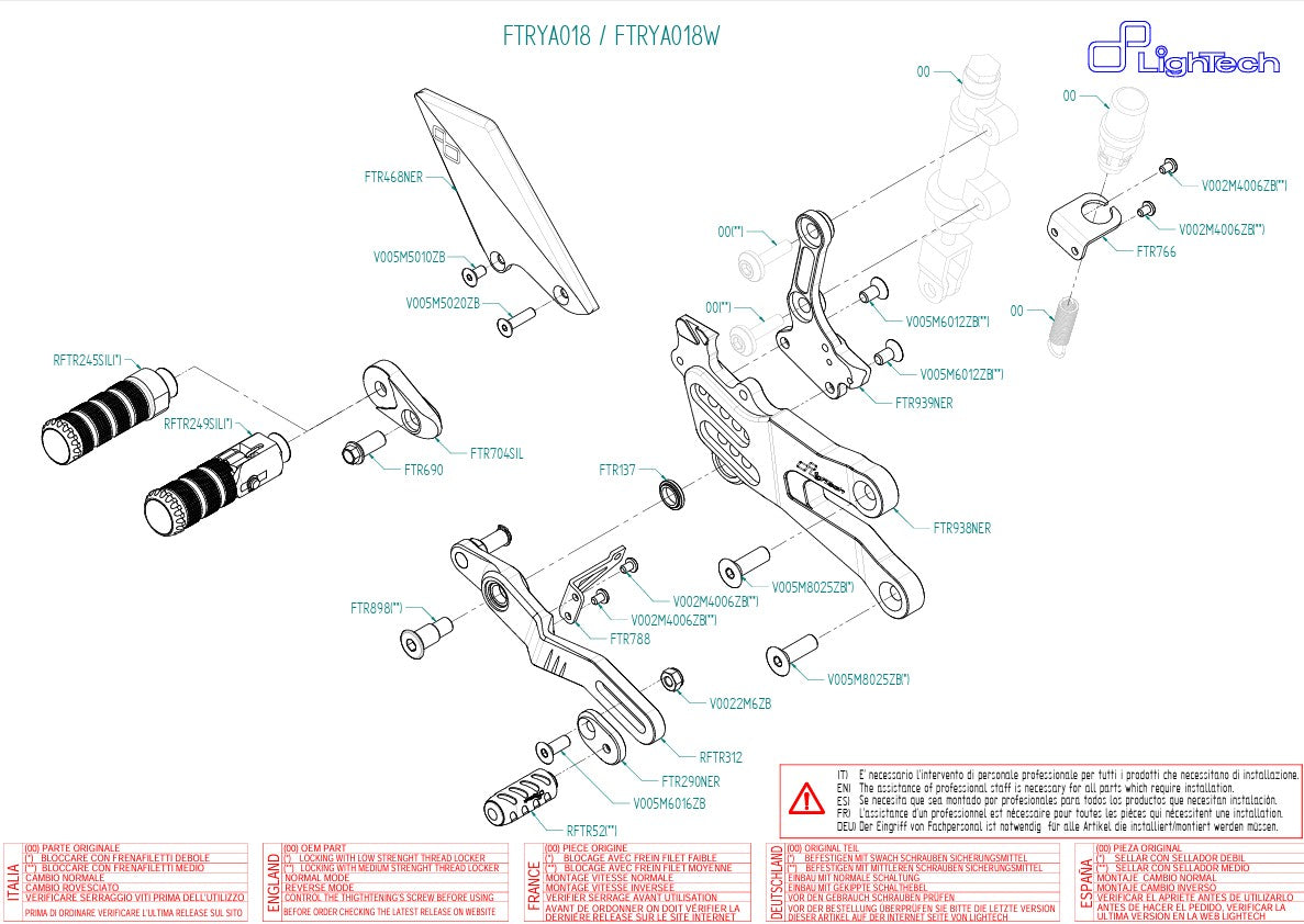 Sustav kočenja LighTech Yamaha YZF-R7 (21-26) FTRYA018 