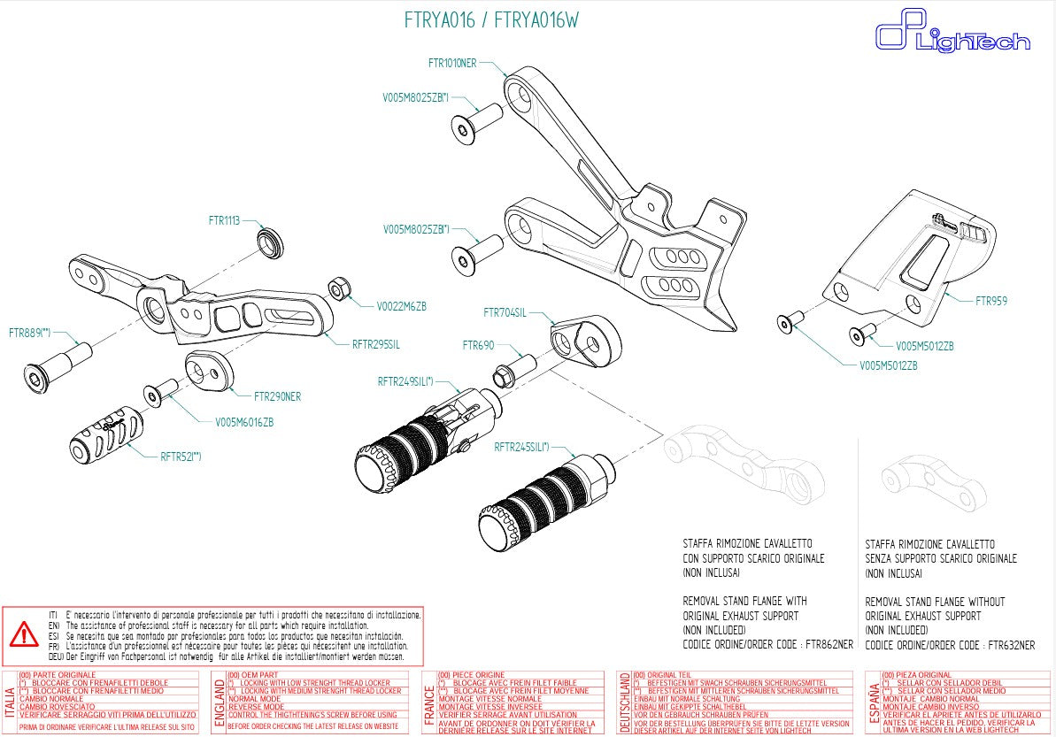 Sustav ispuha LighTech Yamaha YZF-R1/M RN32, RN49 & RN65 (15-26) FTRYA016 