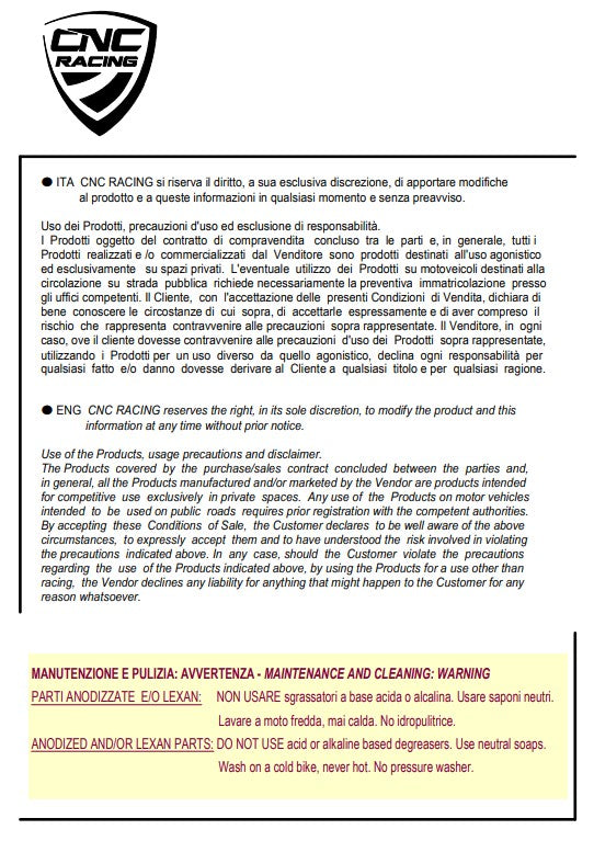 CNC Racing aluminijska pokrivač zupčanika Ducati Panigale V4/S/R (25-26) CP172 