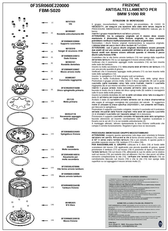 STM Anti-Hopping spojka BMW M1000RR K66 (23-26) FBM-S020 