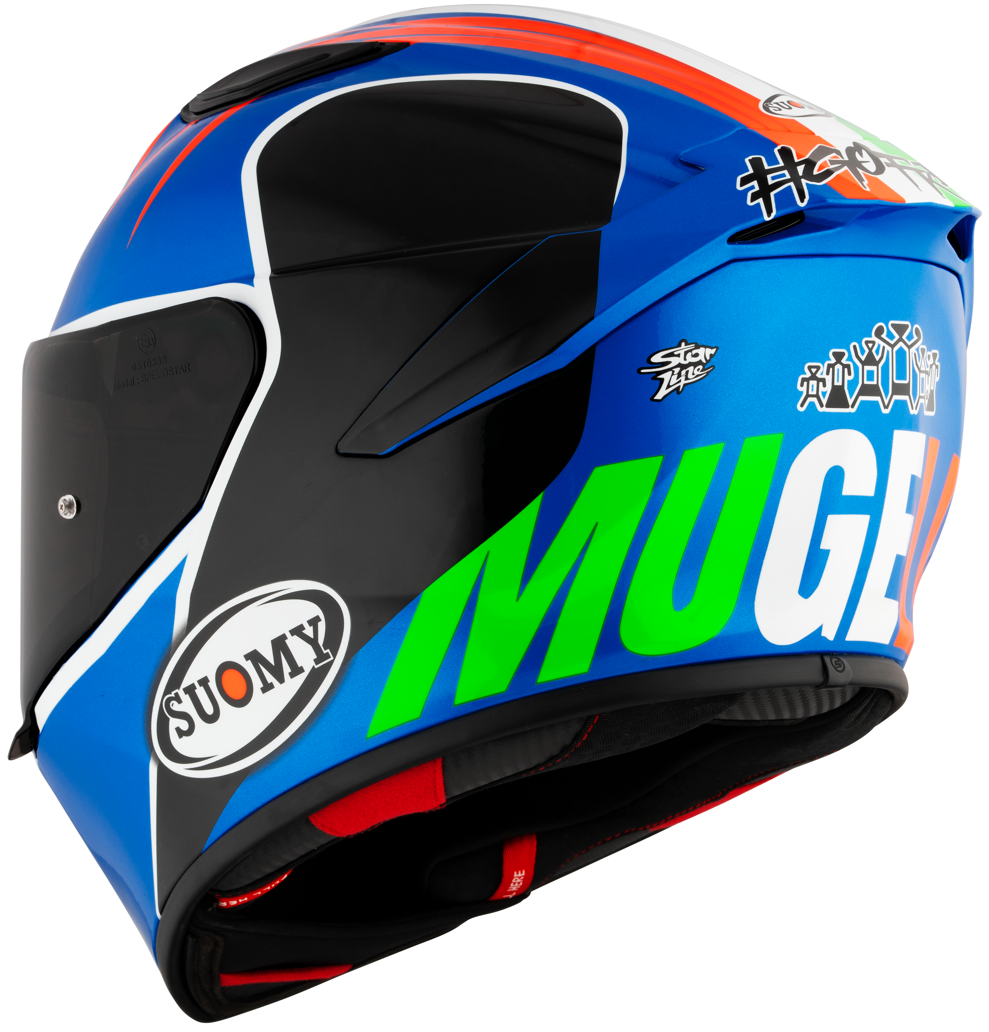 Suomy Track-1 kaciga Francesco Pecco Bagnaia Mugello 2022 replika K6T10016 
