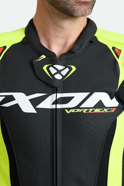 IXON Vortex 3 kompletno odijelo Kožno odijelo – Probušeno racing odijelo | Muški | Crno/Neon žuto 