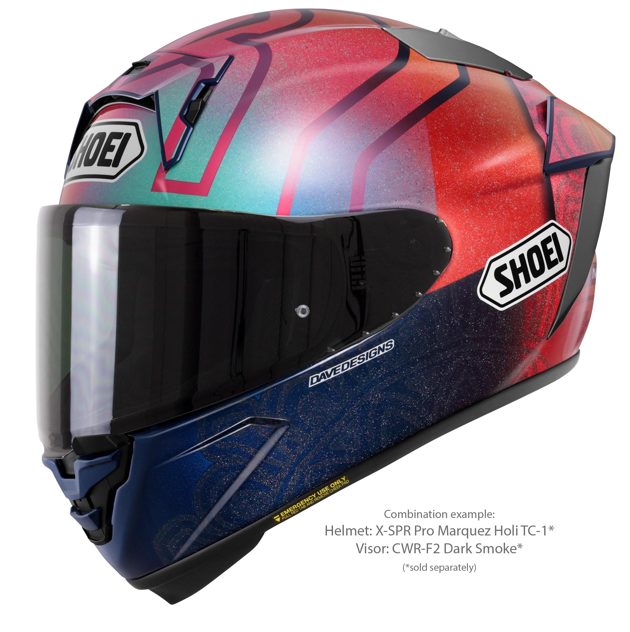 Shoei Vizir X-SPR PRO (CWR-F2PN) snažno podešen 