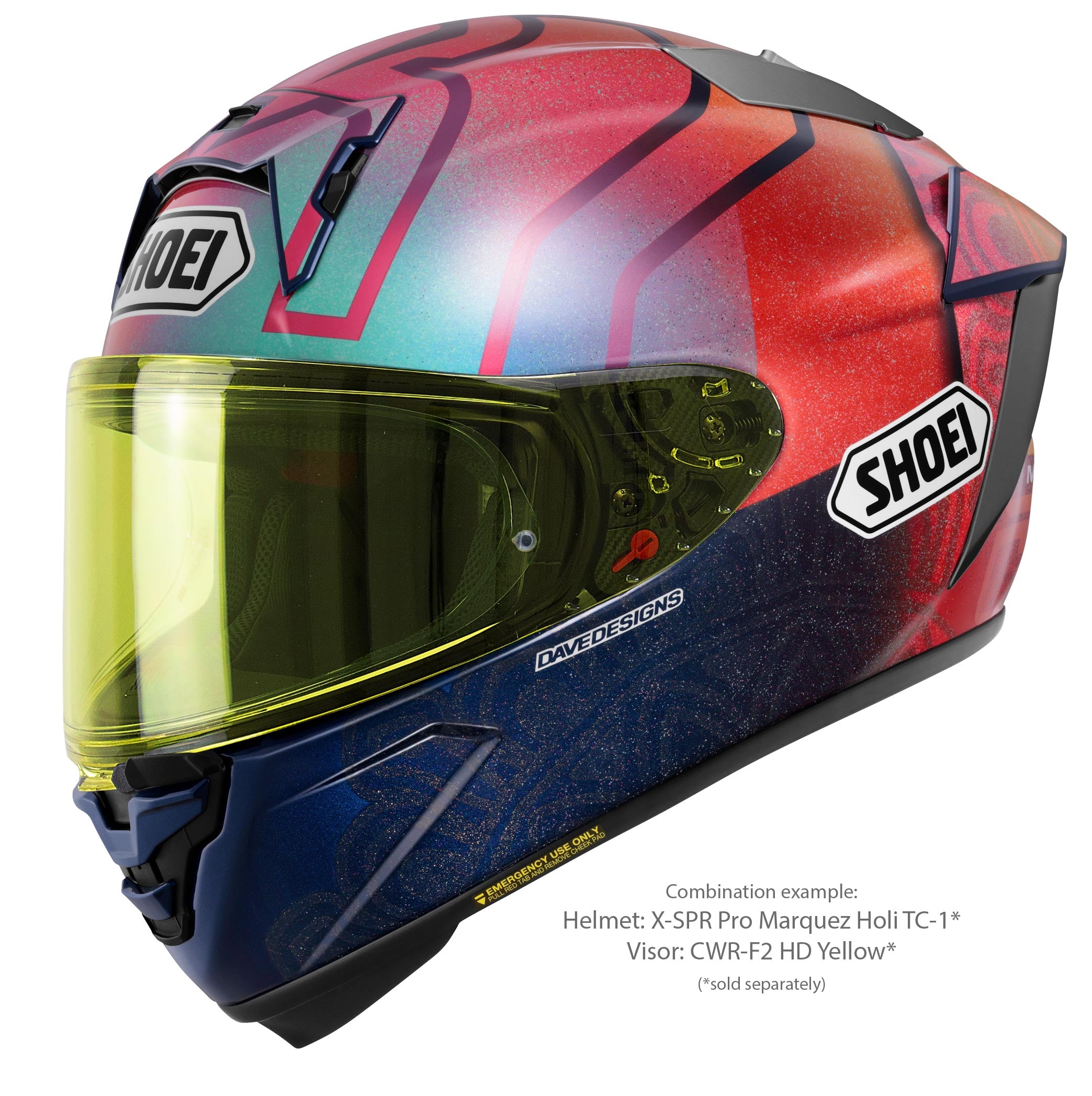 Shoei Vizir X-SPR PRO (CWR-F2PN) Visor visoke definicije žuti 