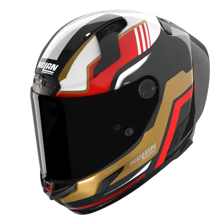 Nolan X-804 RS kaciga Ultra Carbon Piega Gold/Crvena/Zelena 367 