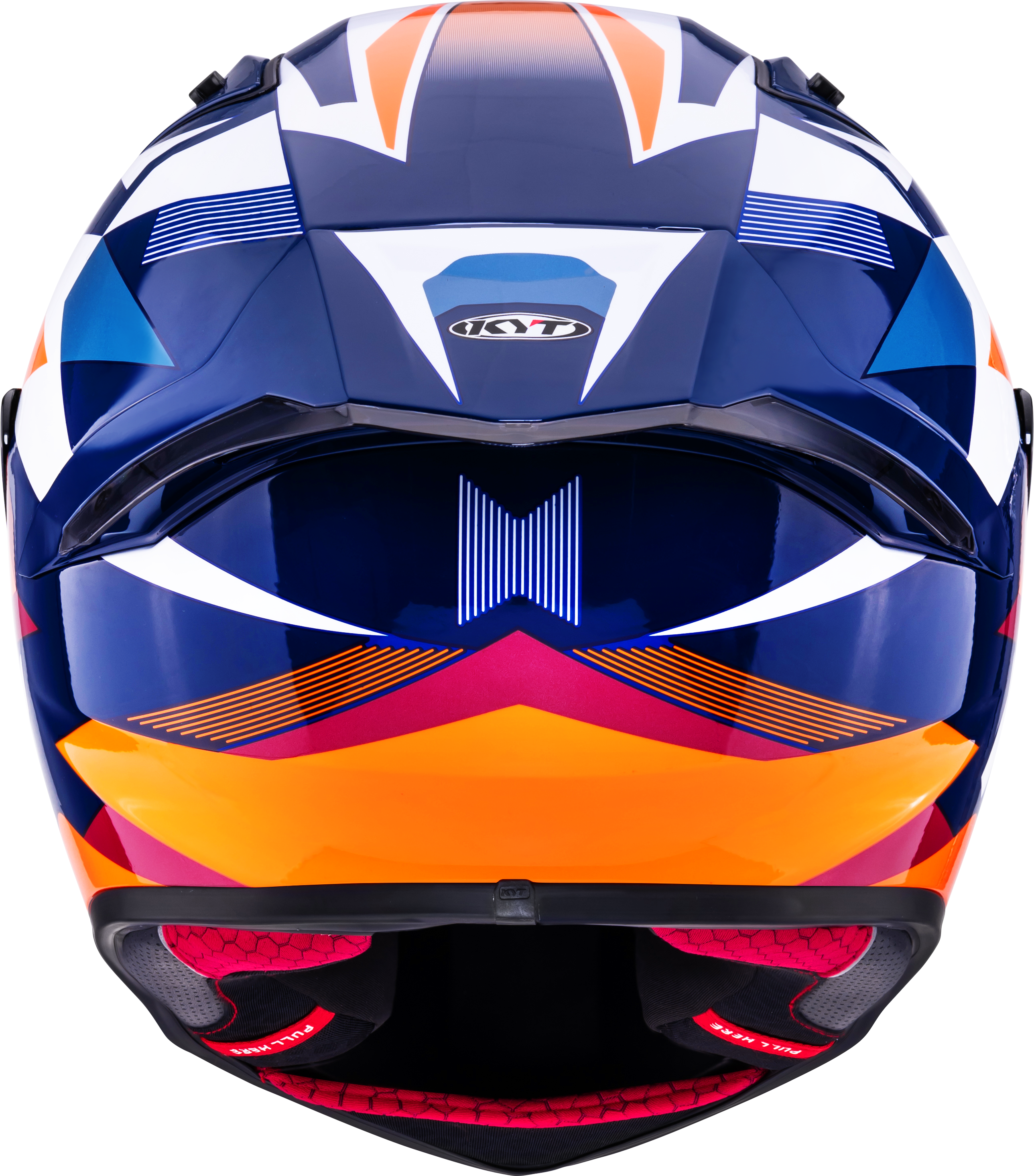 KYT R1R Racing kaciga Carbon Diamond plava / narančasta Y6R10006 