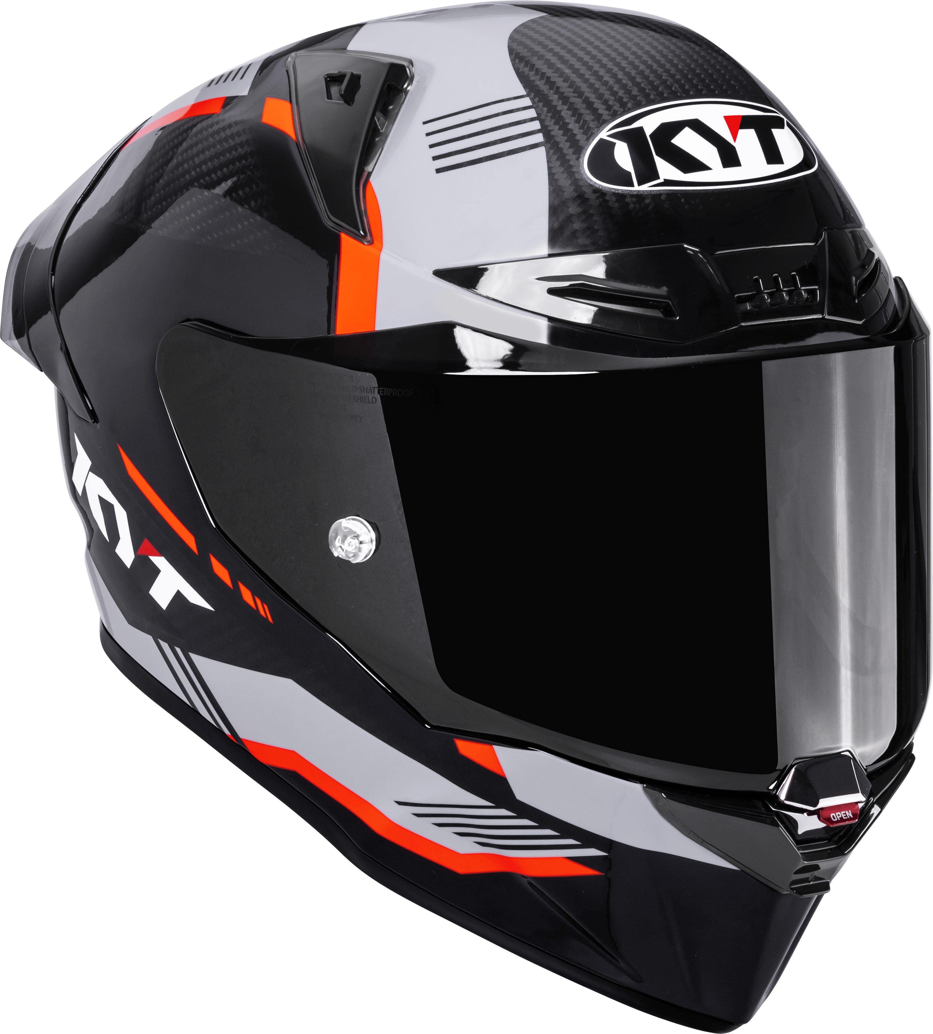 KYT R1R Racing Štitnik Glave Carbon Zone Narančasta Y6R10008 