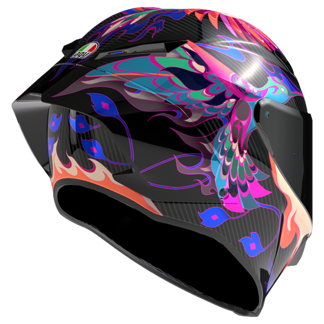 AGV Pista GP RR S Battito Iridium Integral-Rennhelm, Dreiviertelansicht von hinten