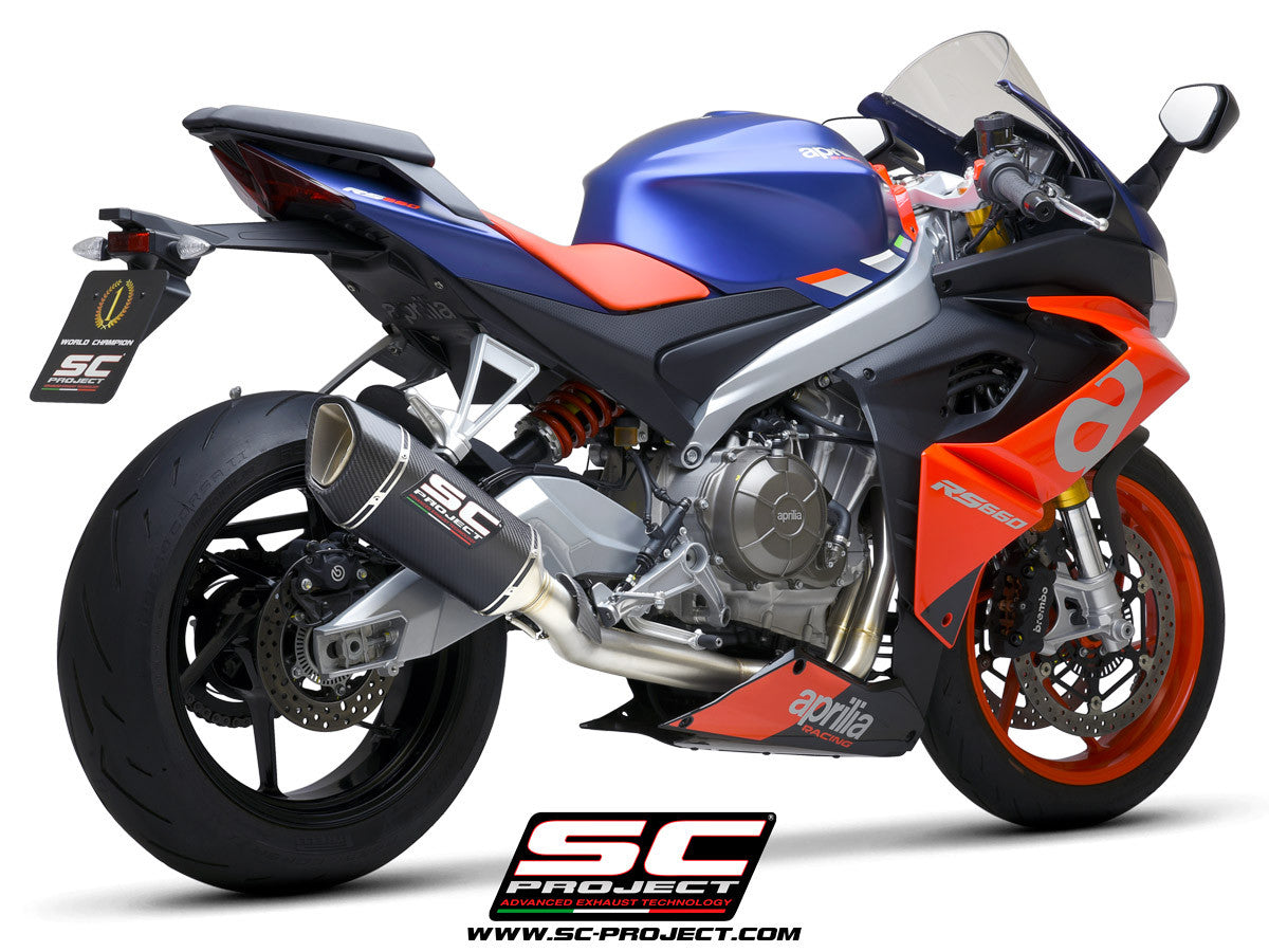 SC-Project nehrđajući čelik kompletni sustav 2-1 SC1-R Aprilia RS 660 (20-24) A23A-KC90 