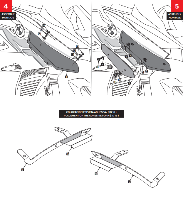 Puig Winglets Spojler Downforce BMW S1000RR K46 (15-18) 9767 