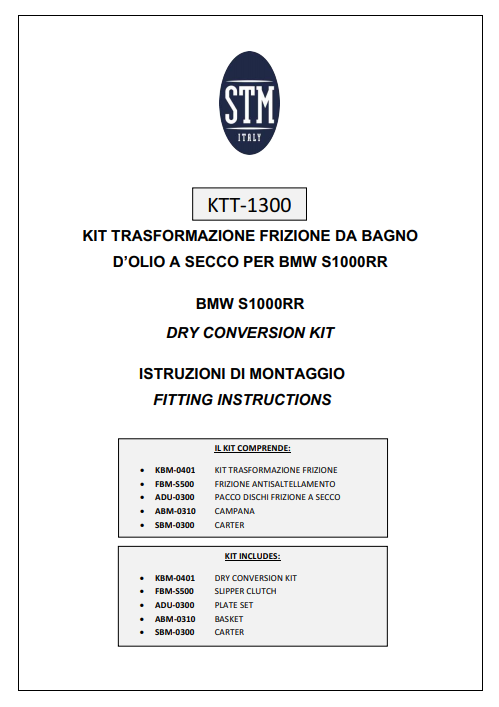 STM EVO GP suha spojka BMW S1000RR K46 (09-18) KTT-1300 