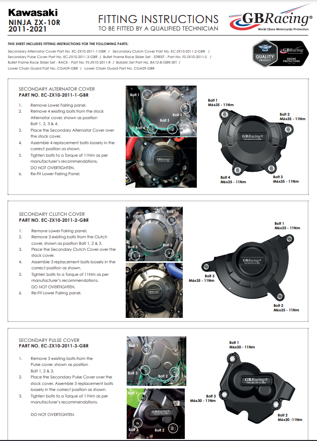 Zaštitna obloga za spojku GBRacing Kawasaki ZX-10R/RR (11-20) 