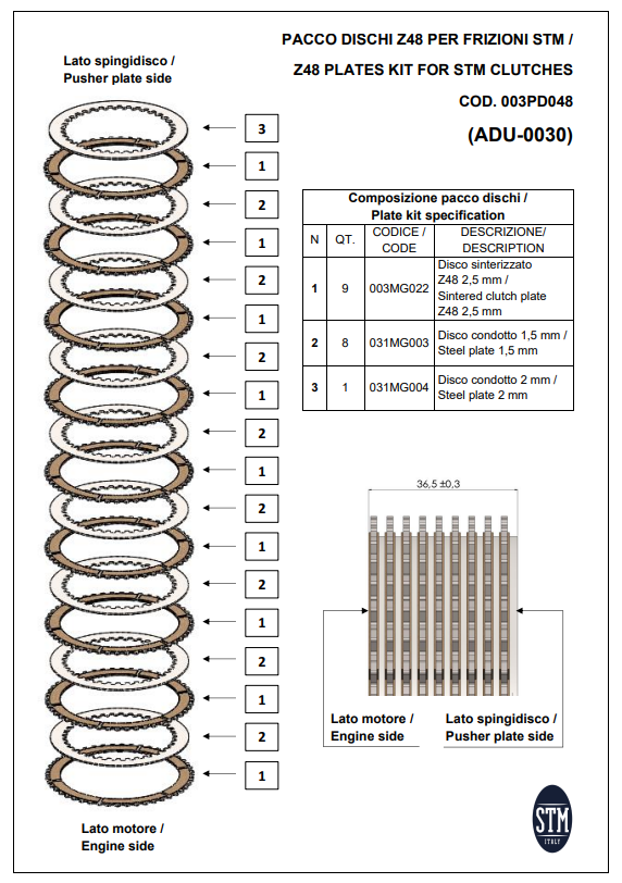 STM EVO SBK suha spojka Ducati Panigale V2 955 (20-24) KTT-2500 