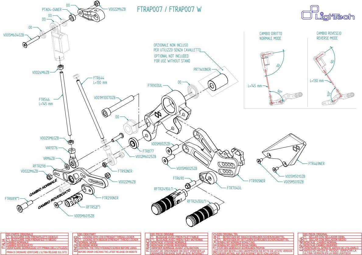 Sustav upravljanja LighTech Aprilia RS 660 (20-26) FTRAP007/W 
