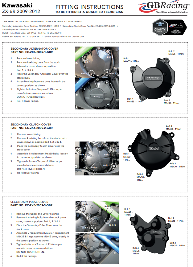 Zaštitna obloga za alternator GBRacing Kawasaki ZX-6R/636/RR (07-26) 