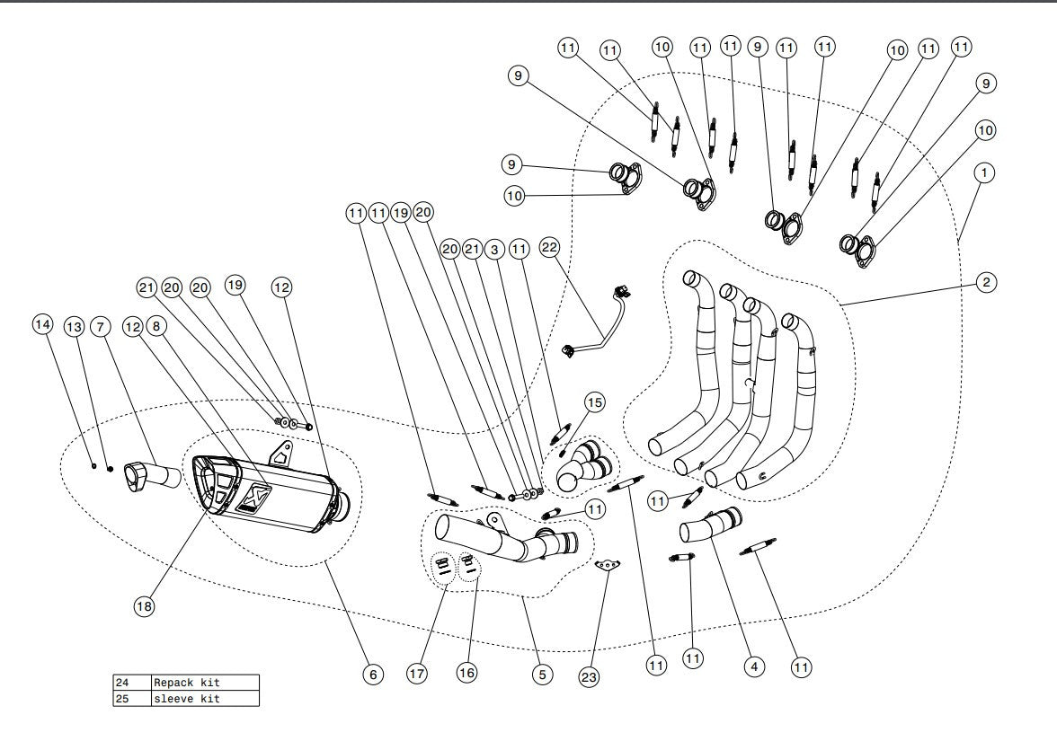Akrapovic Racing Line (nehrđajući čelik) Suzuki GSX-R 1000 (17-26) S-S10R11-APLT 