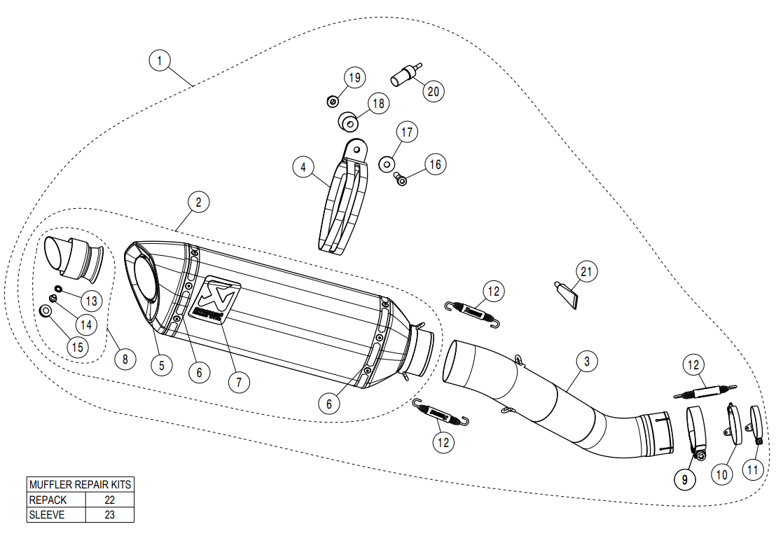 Akrapovič Slip-On Line (Karbon) Aprilia RSV4/RR/1100 Factory (21-26) S-A10SO13-RC 